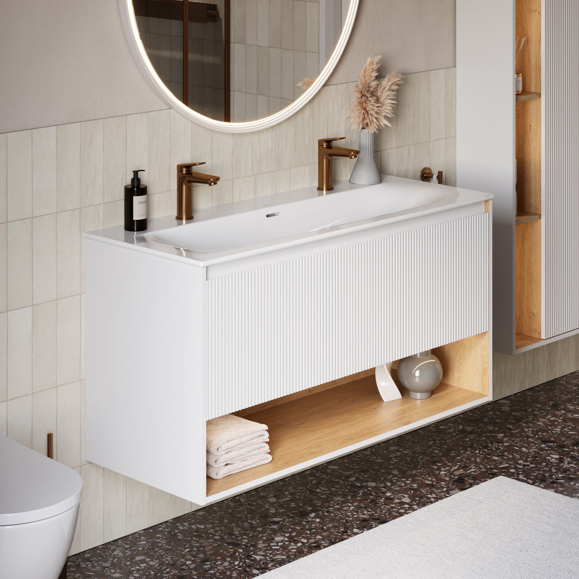 Ensemble meubles salle de bain BELDIVO 120 cm