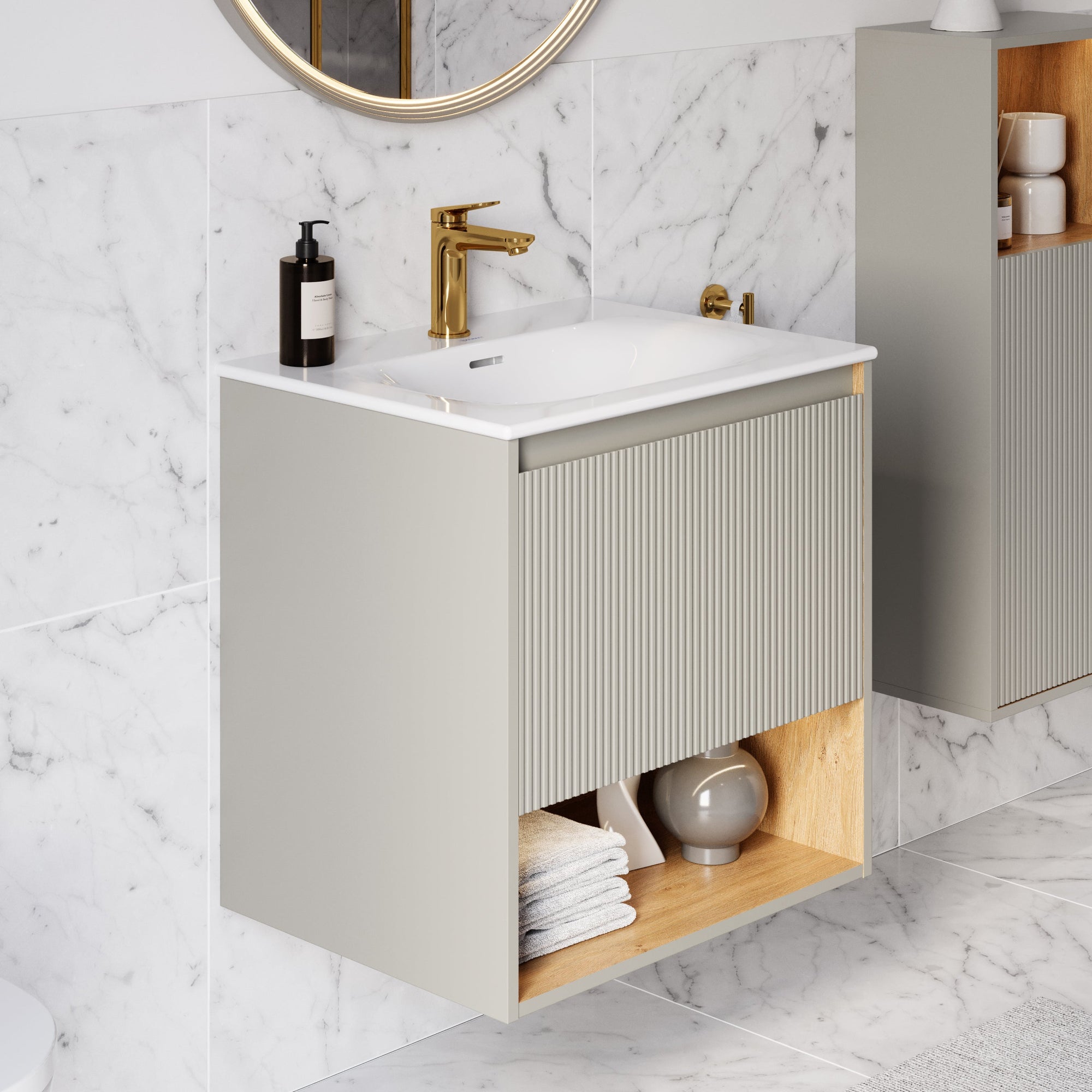 Ensemble meubles salle de bain BELDIVO 60 cm