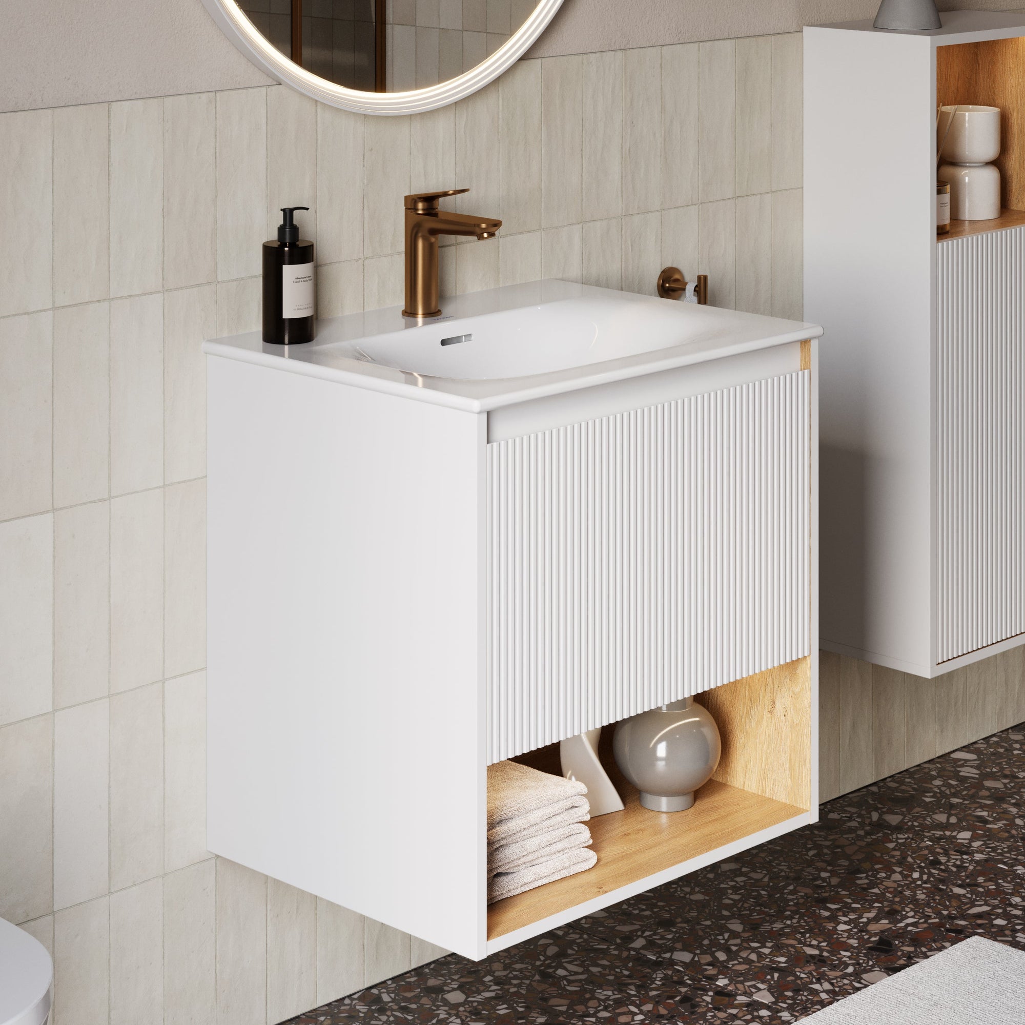Ensemble meubles salle de bain BELDIVO 60 cm