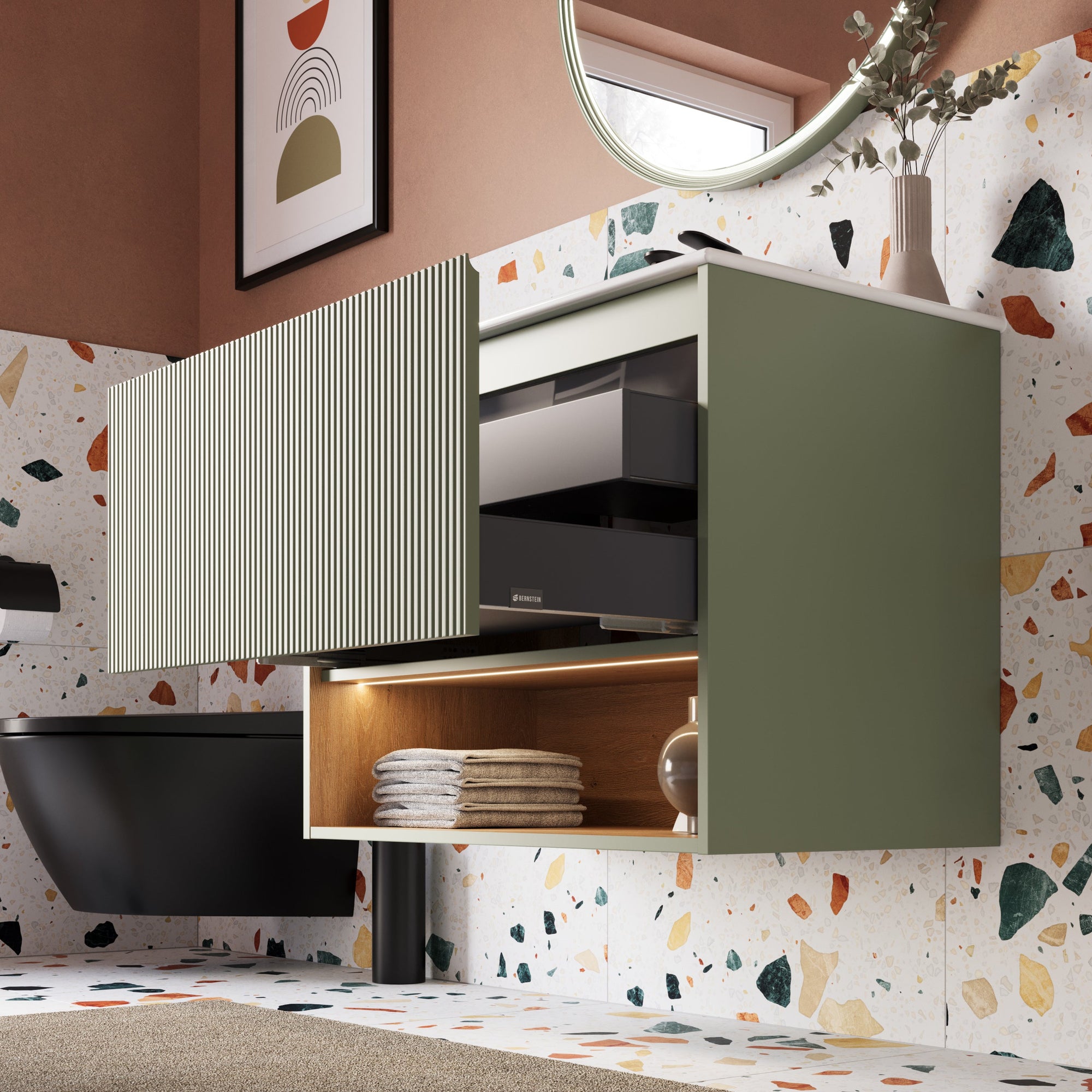 Ensemble meubles salle de bain BELDIVO 80 cm
