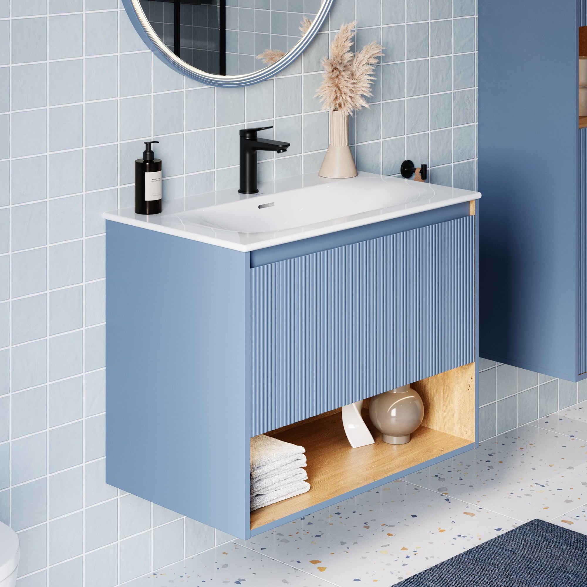 Ensemble meubles salle de bain BELDIVO 80 cm