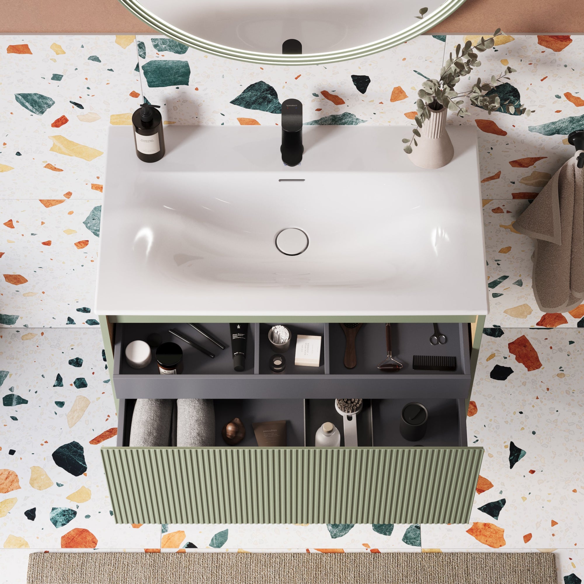 Ensemble meubles salle de bain BELDIVO 80 cm