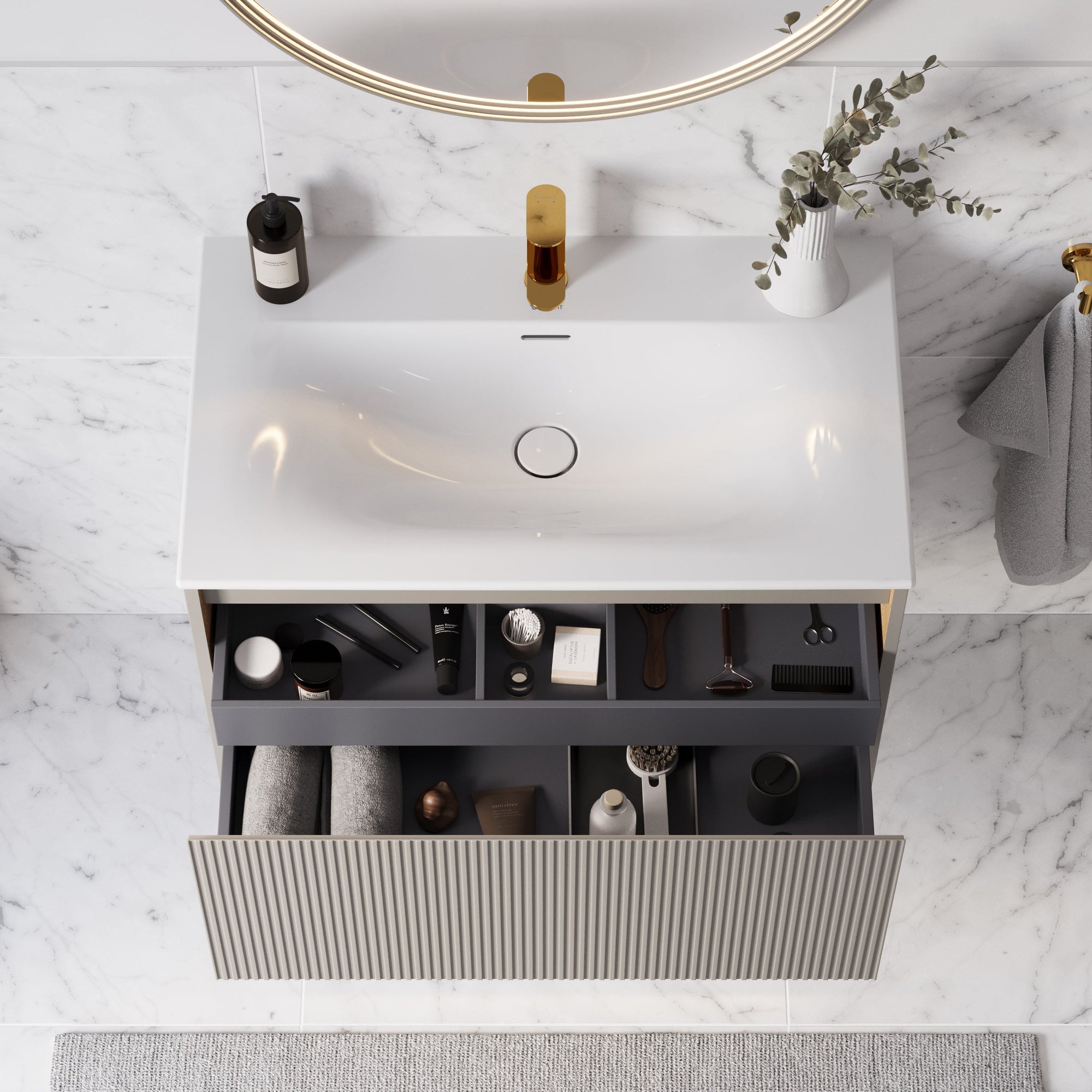 Ensemble meubles salle de bain BELDIVO 80 cm