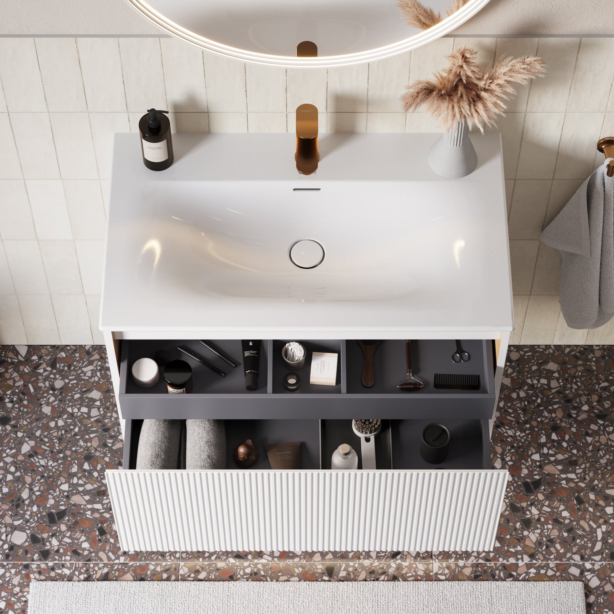 Ensemble meubles salle de bain BELDIVO 80 cm
