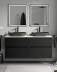 Meuble salle de bain VIREO 140 cm pour vasque à poser - couleurs au choix