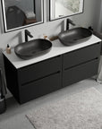 Meuble salle de bain VIREO 140 cm pour vasque à poser - couleurs au choix