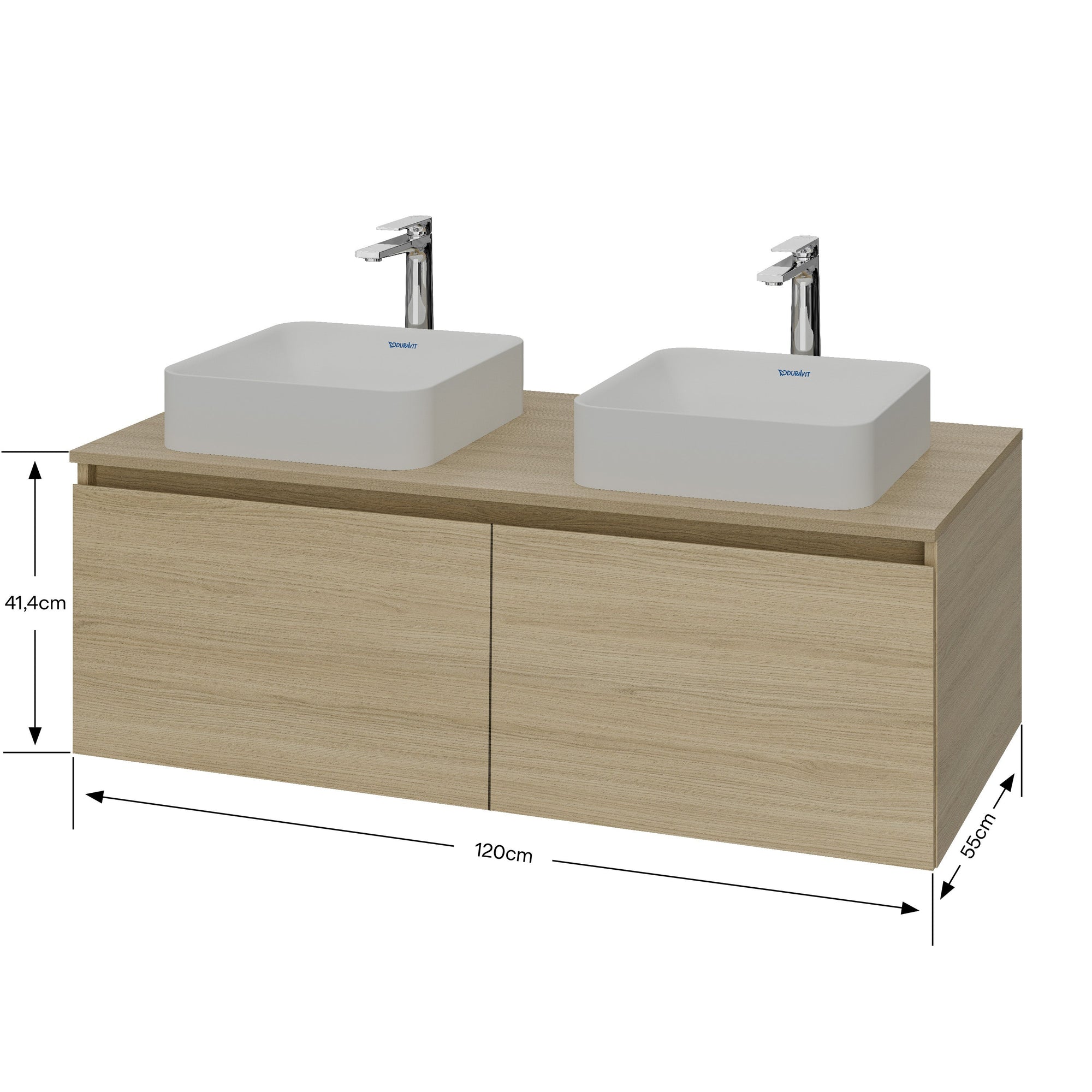 Duravit Vellora Meuble sous-vasque sur console 120 cm