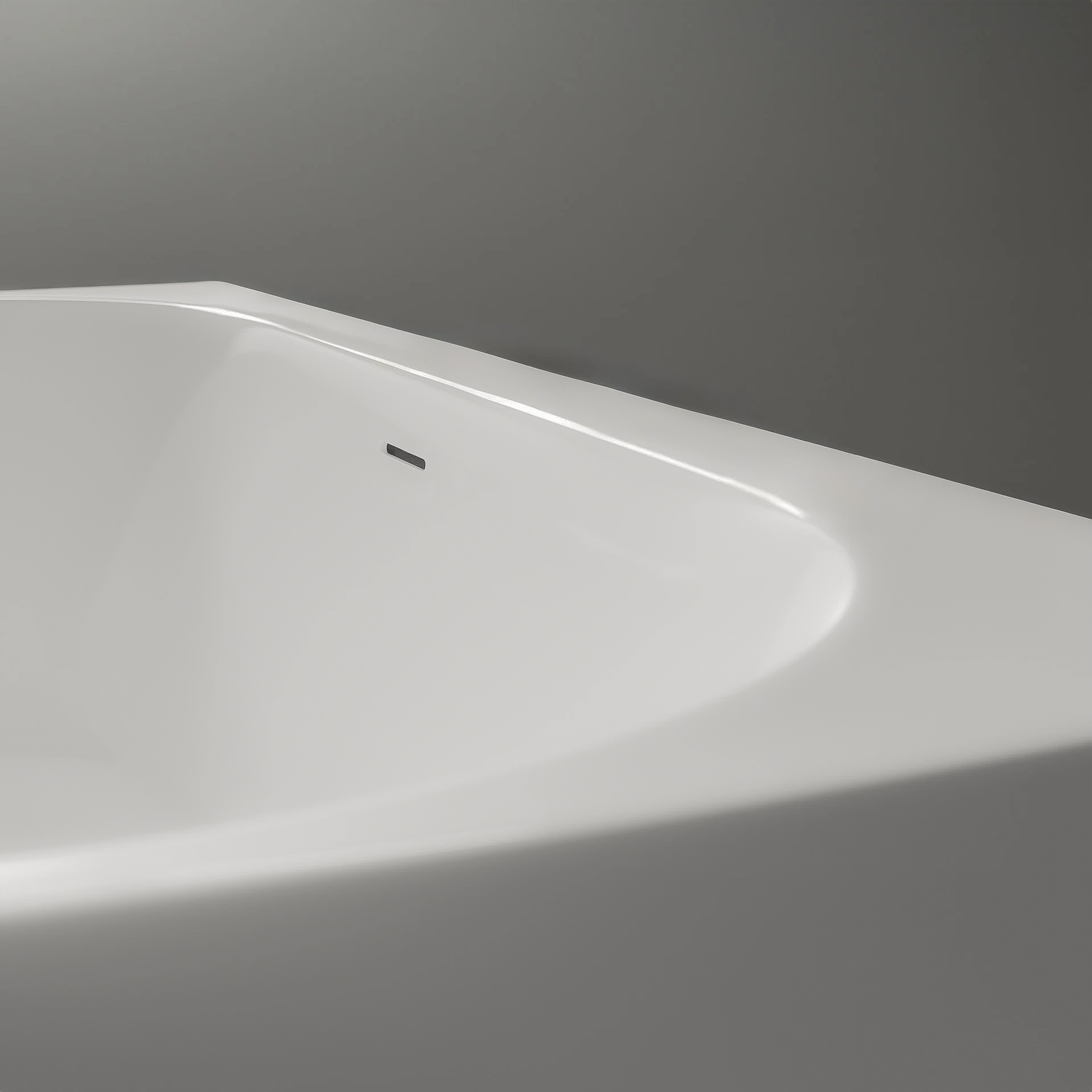 Baignoire semi-îlot NORA acrylique blanc mat - 170 x 80 cm