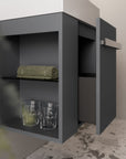Ensemble de meubles de salle de bain pour WC invités COMPACT 45 cm avec lavabo