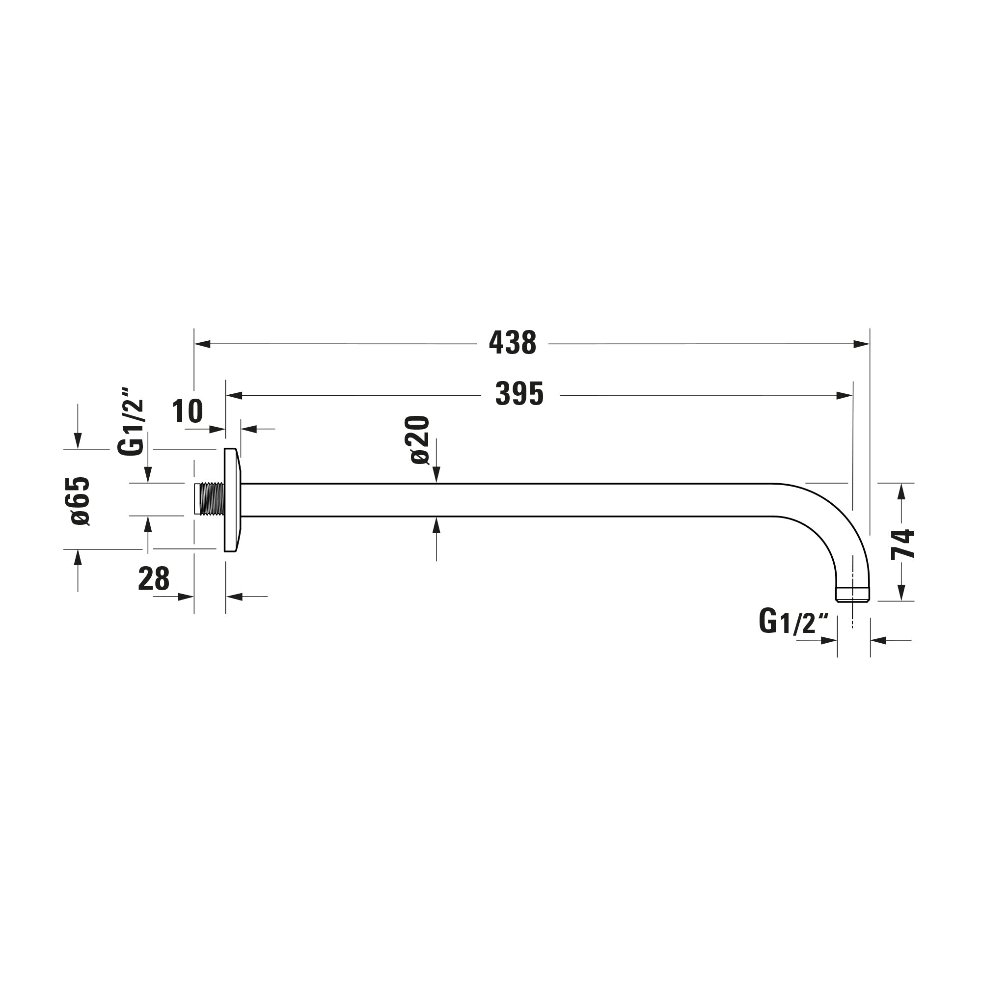 Robinetterie de douche encastrée Duravit DuraVelez