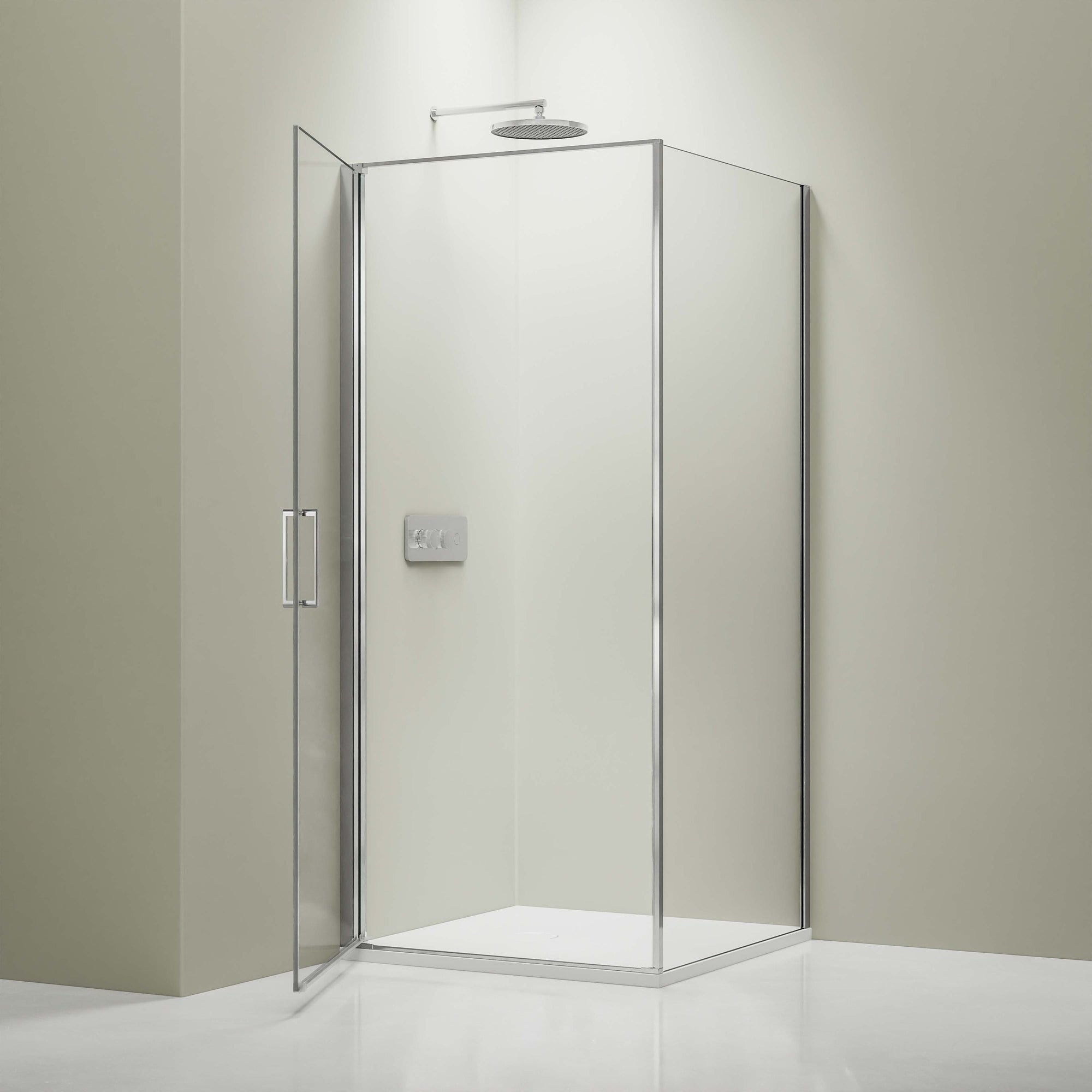 Douche d'angle avec porte pivotante NT416