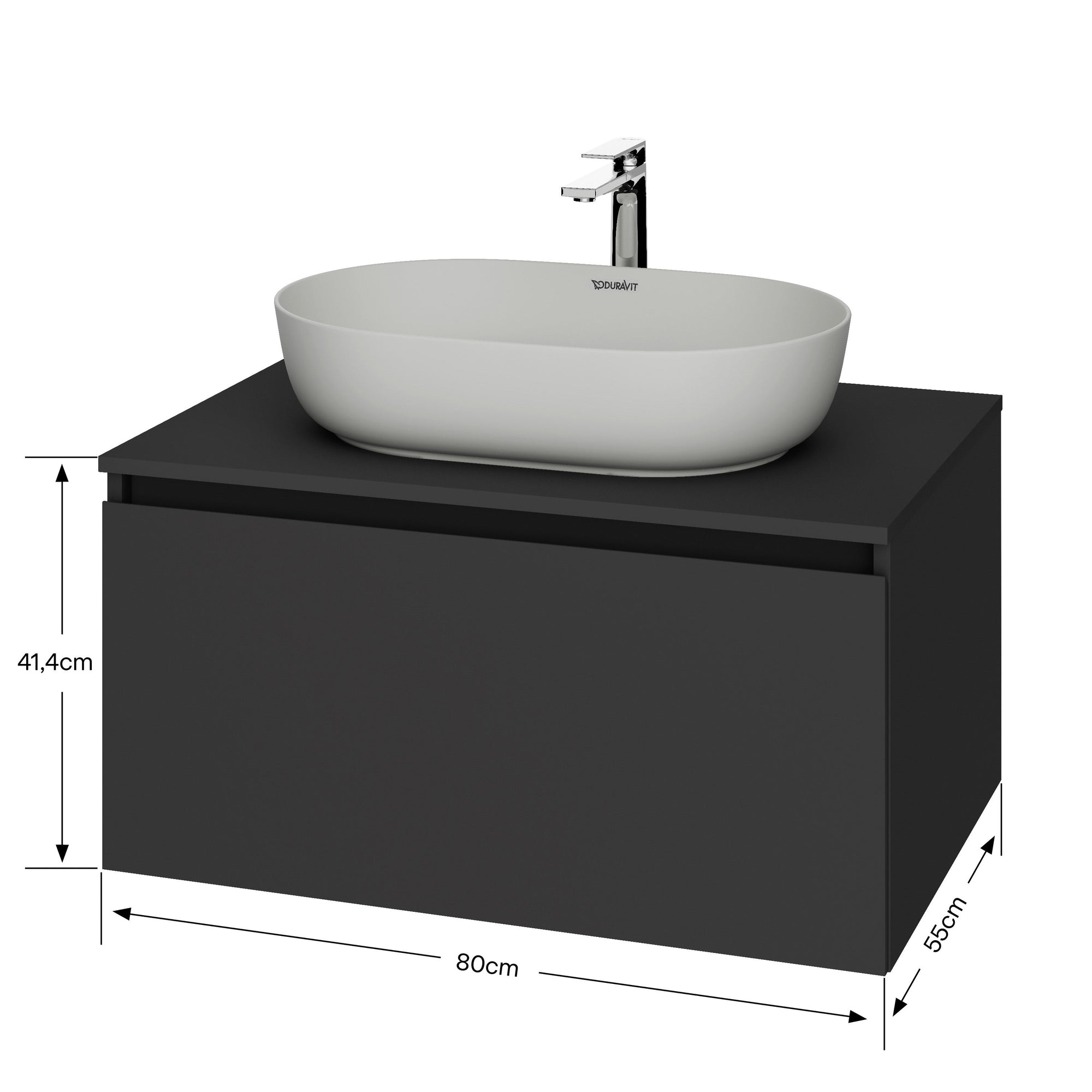 Duravit Vellora Meuble sous-lavabo sur console 80 cm