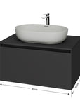Duravit Vellora Meuble sous-lavabo sur console 80 cm