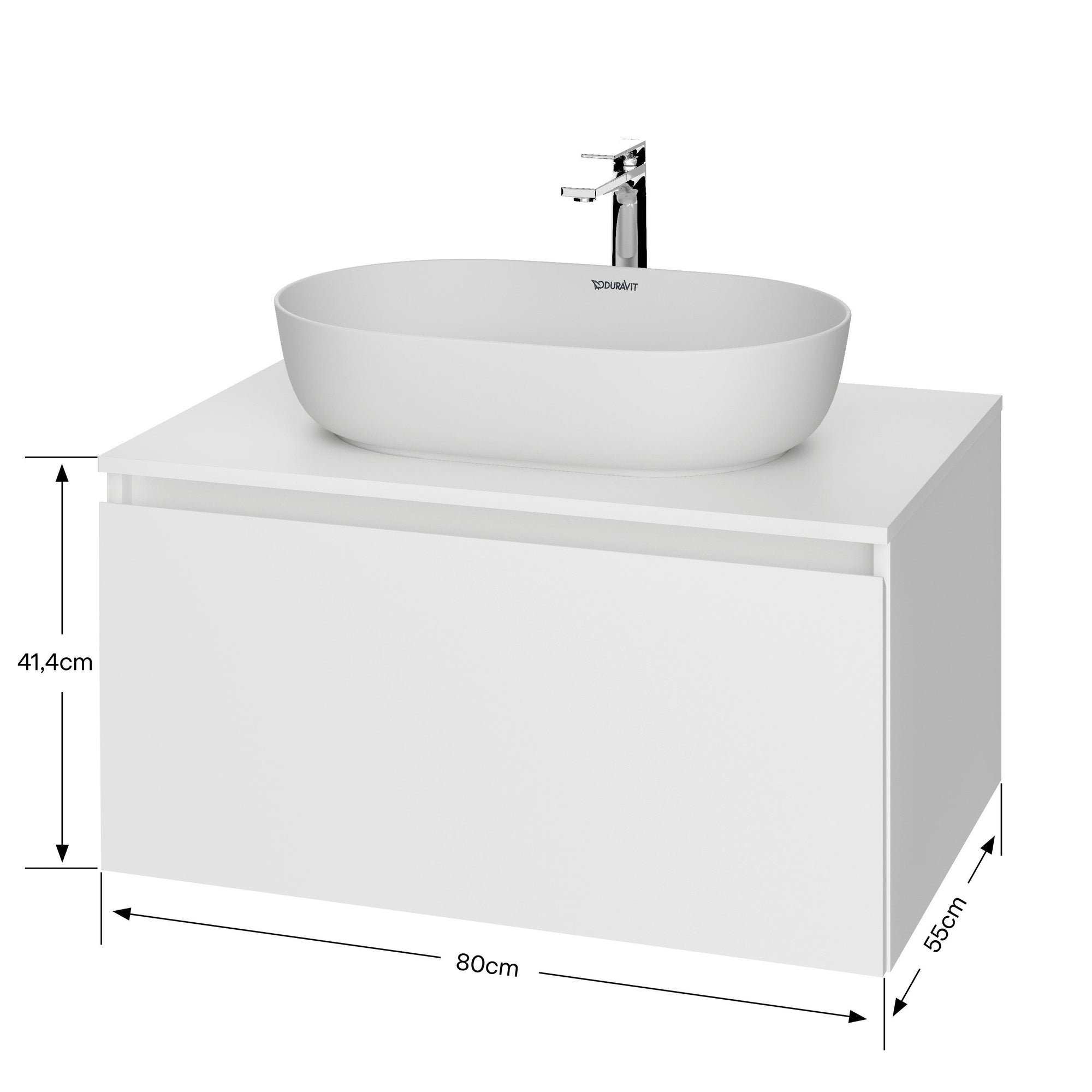Duravit Vellora Meuble sous-lavabo sur console 80 cm