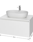 Duravit Vellora Meuble sous-lavabo sur console 80 cm