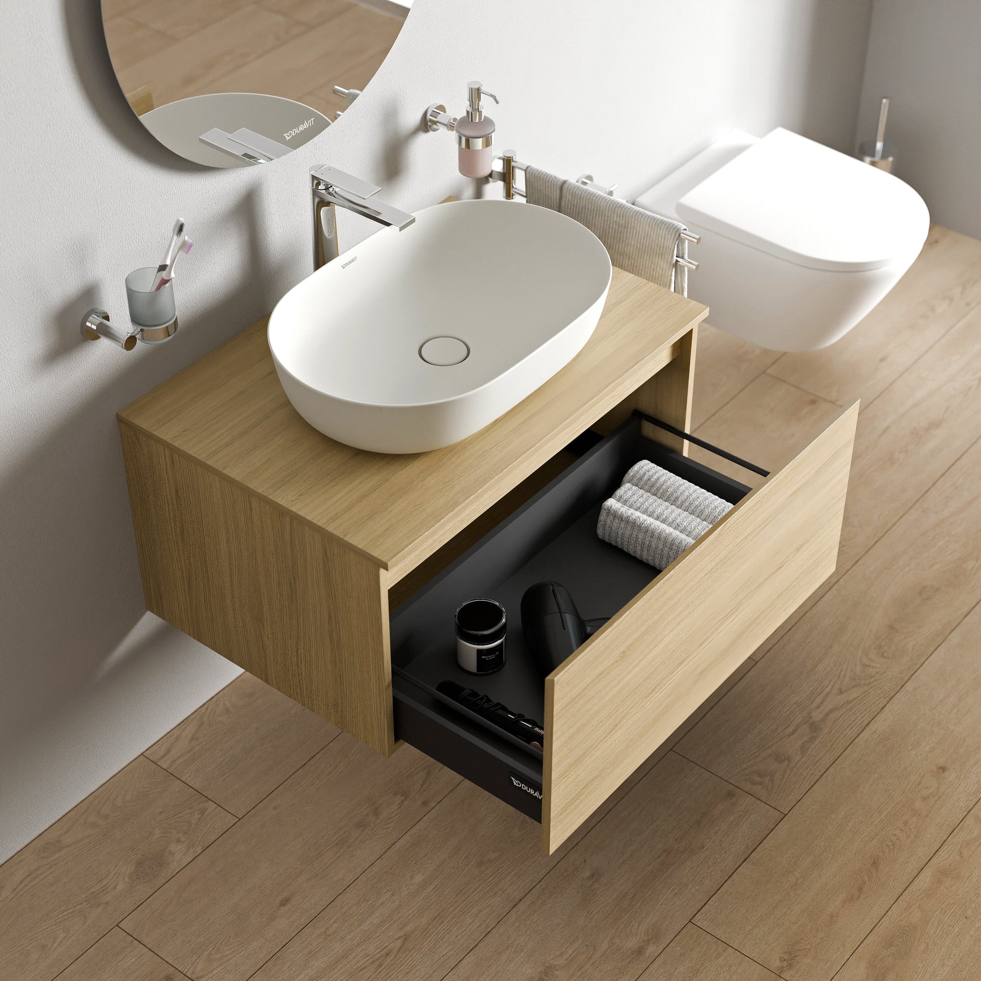 Duravit Vellora Meuble sous-lavabo sur console 80 cm