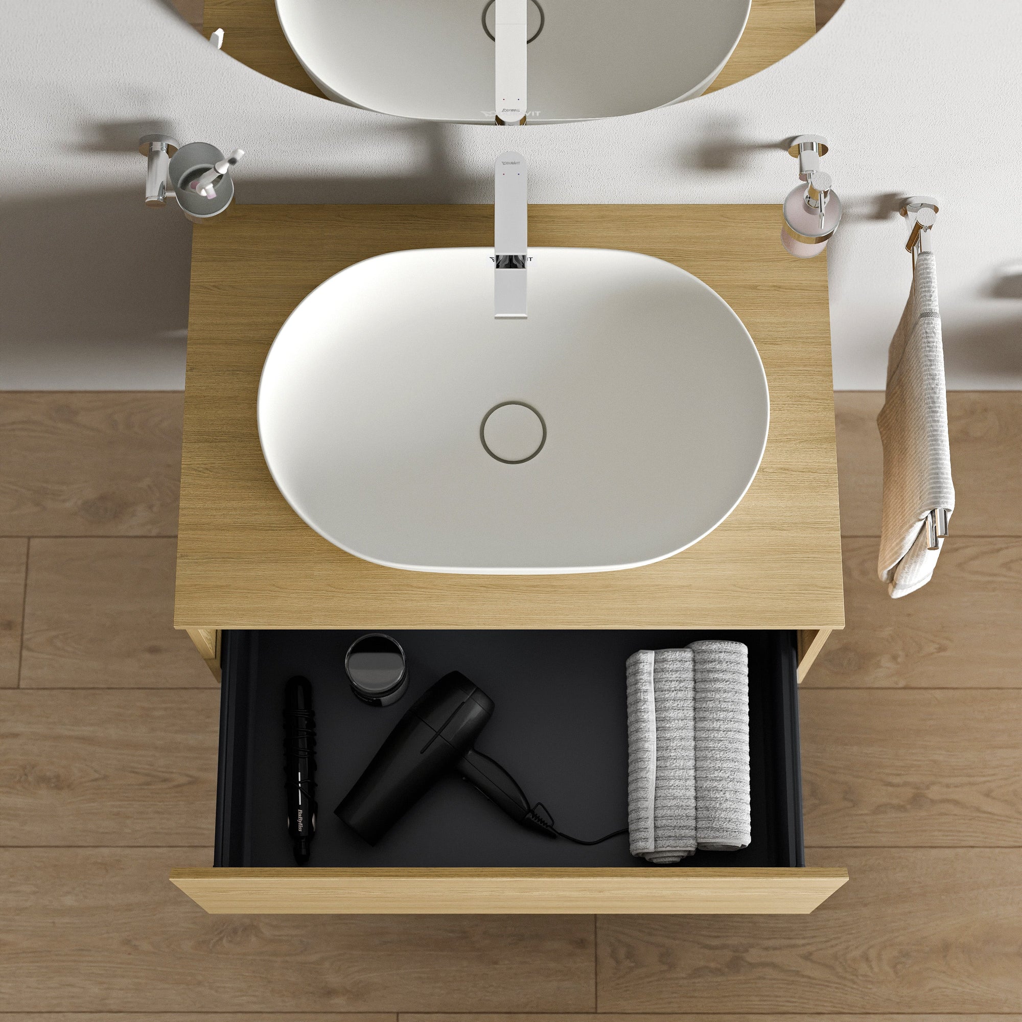 Duravit Vellora Meuble sous-lavabo sur console 80 cm