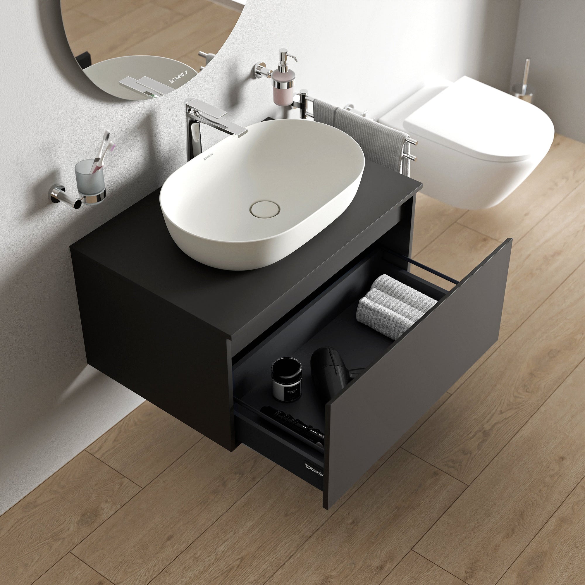 Duravit Vellora Meuble sous-lavabo sur console 80 cm