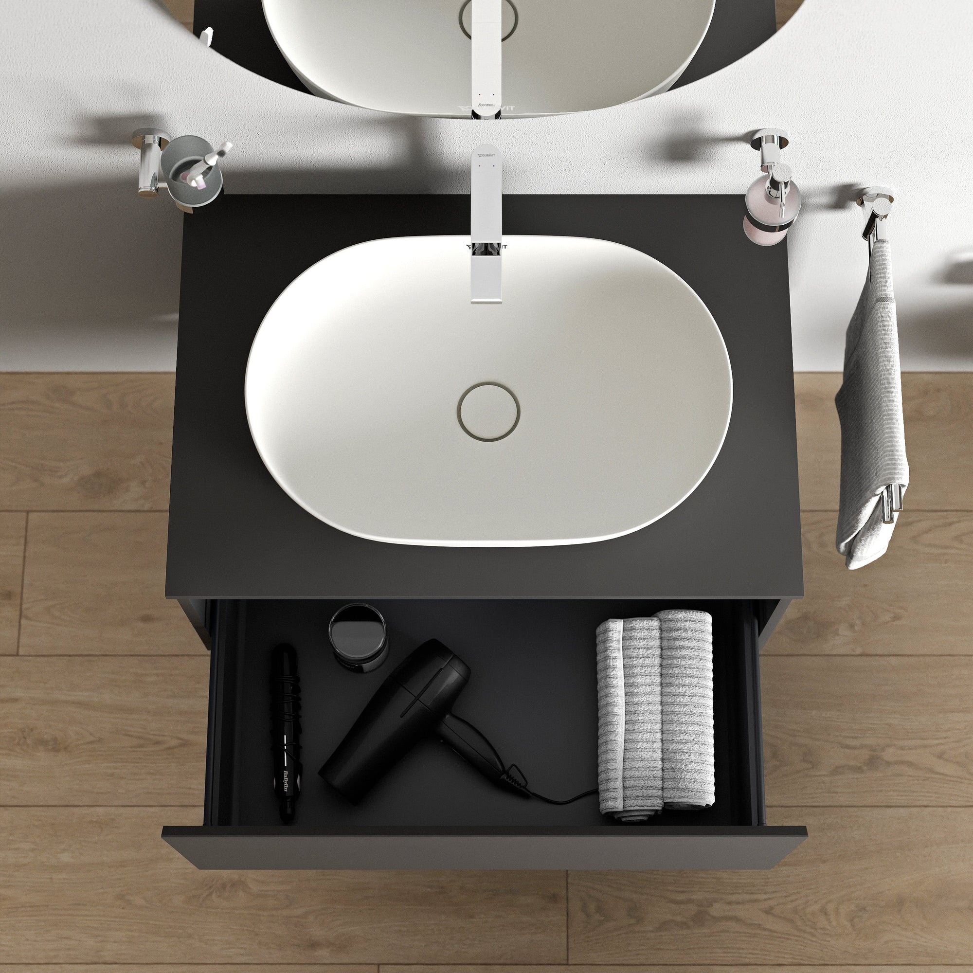 Duravit Vellora Meuble sous-lavabo sur console 80 cm