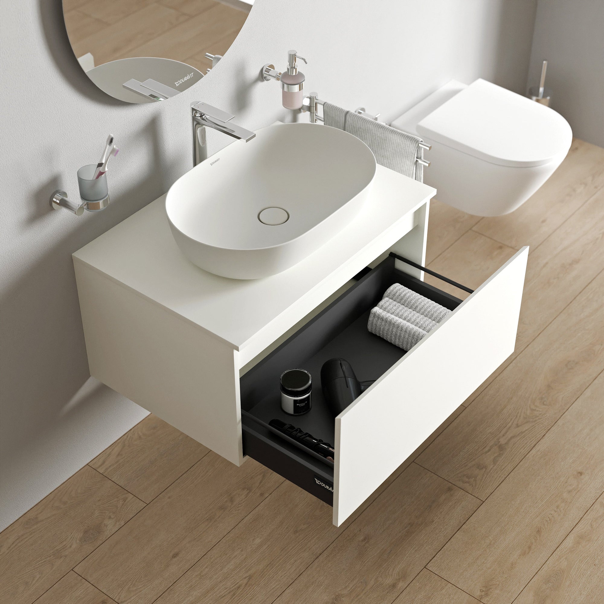 Duravit Vellora Meuble sous-lavabo sur console 80 cm