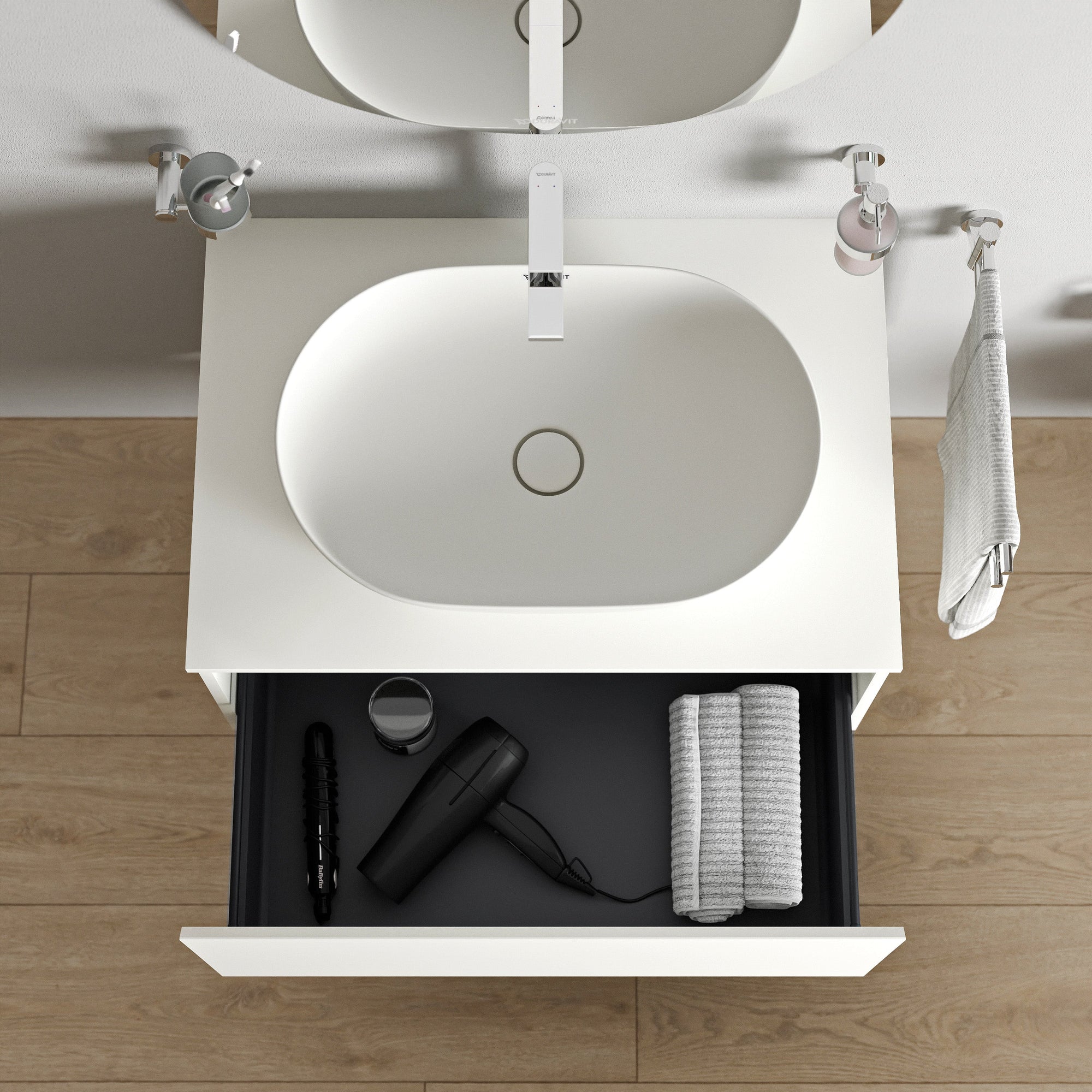 Duravit Vellora Meuble sous-lavabo sur console 80 cm