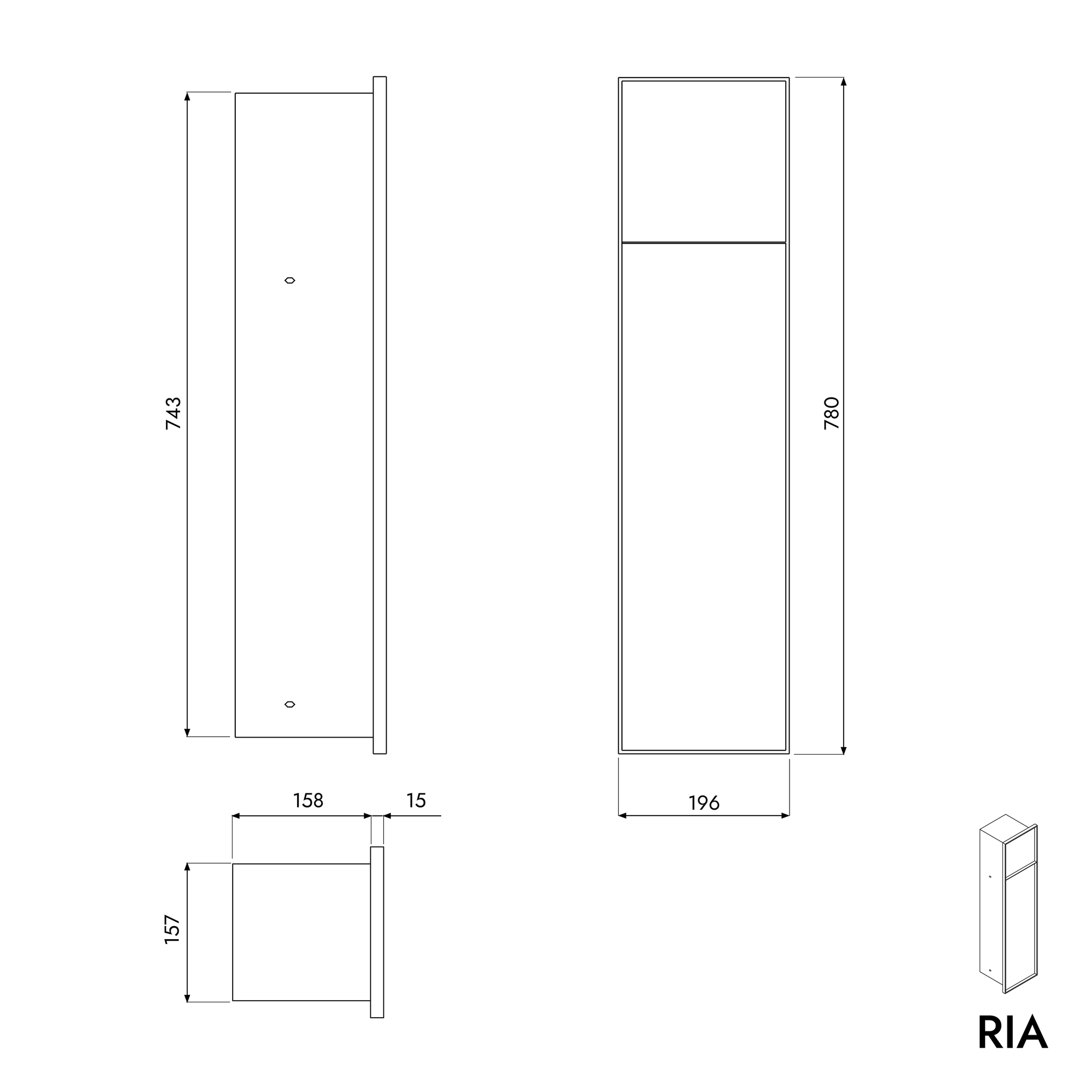Module WC encastré RIA