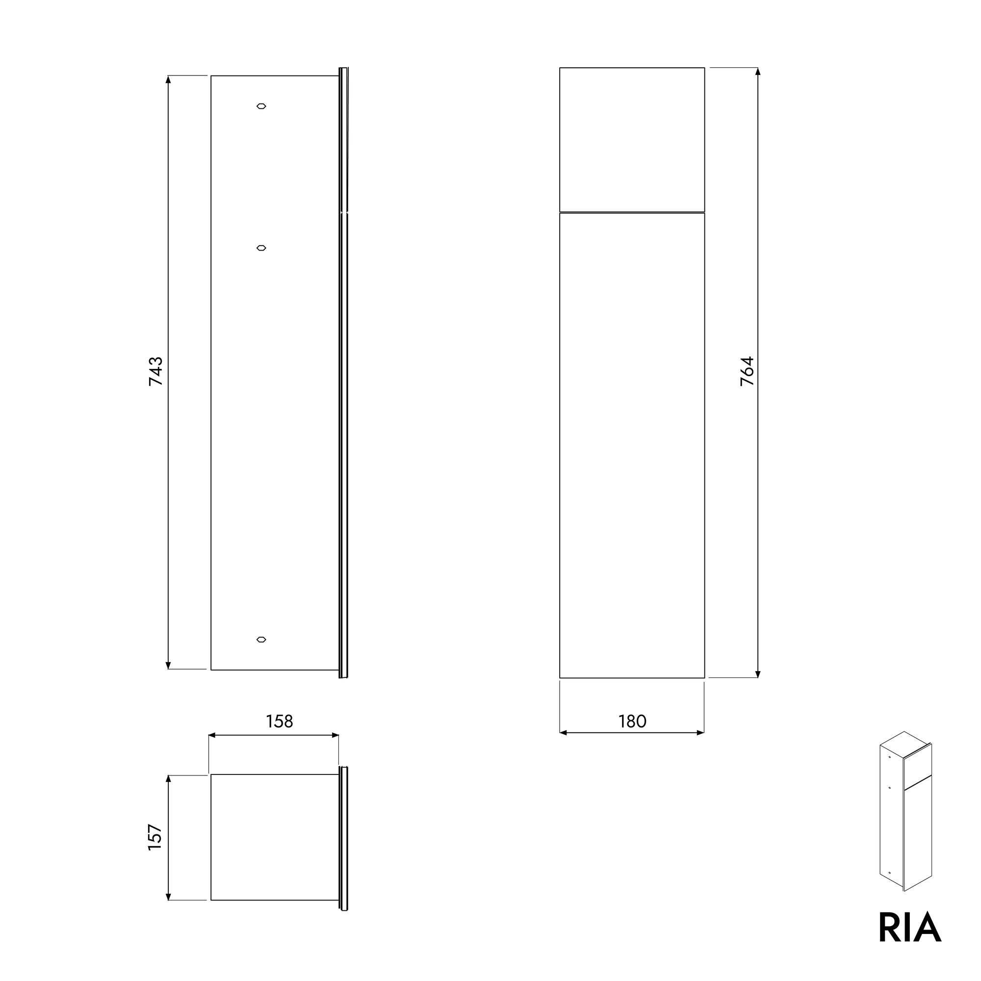 Module WC encastré RIA
