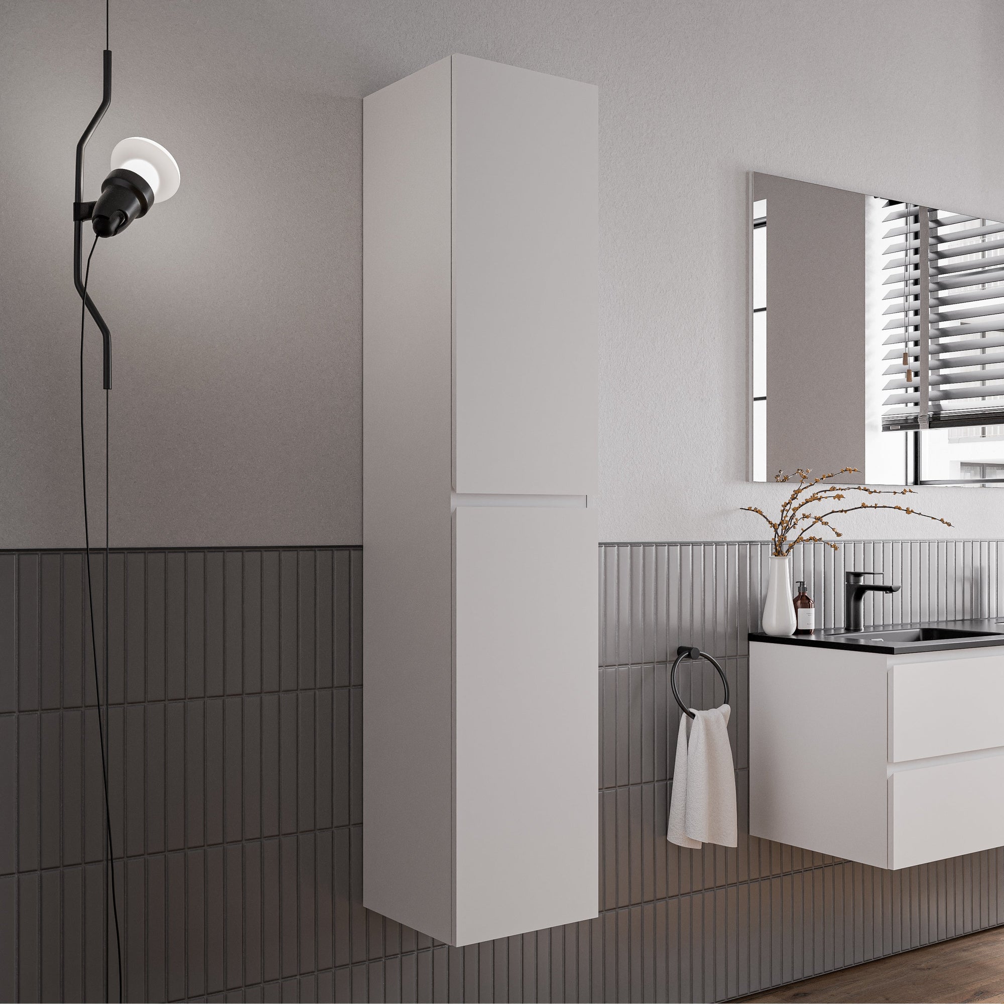 Ensemble de meubles de salle de bain AVA 100 cm avec lavabo