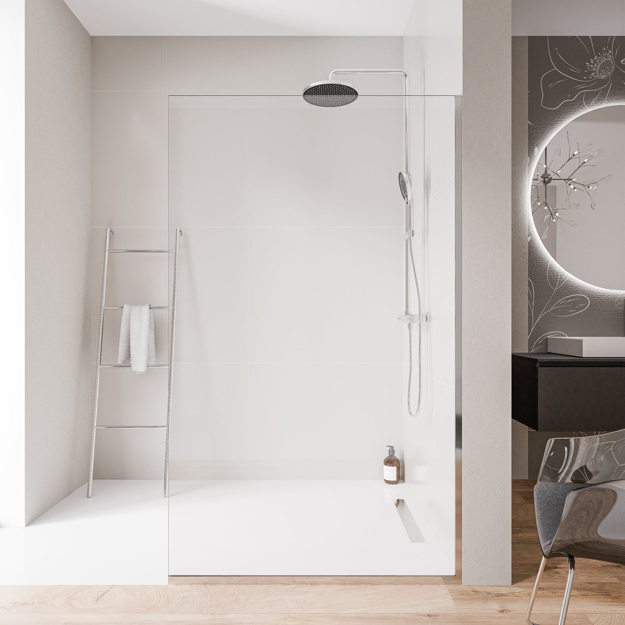 Parois de douche à l'italienne EX102 - Verre nano 10 mm
