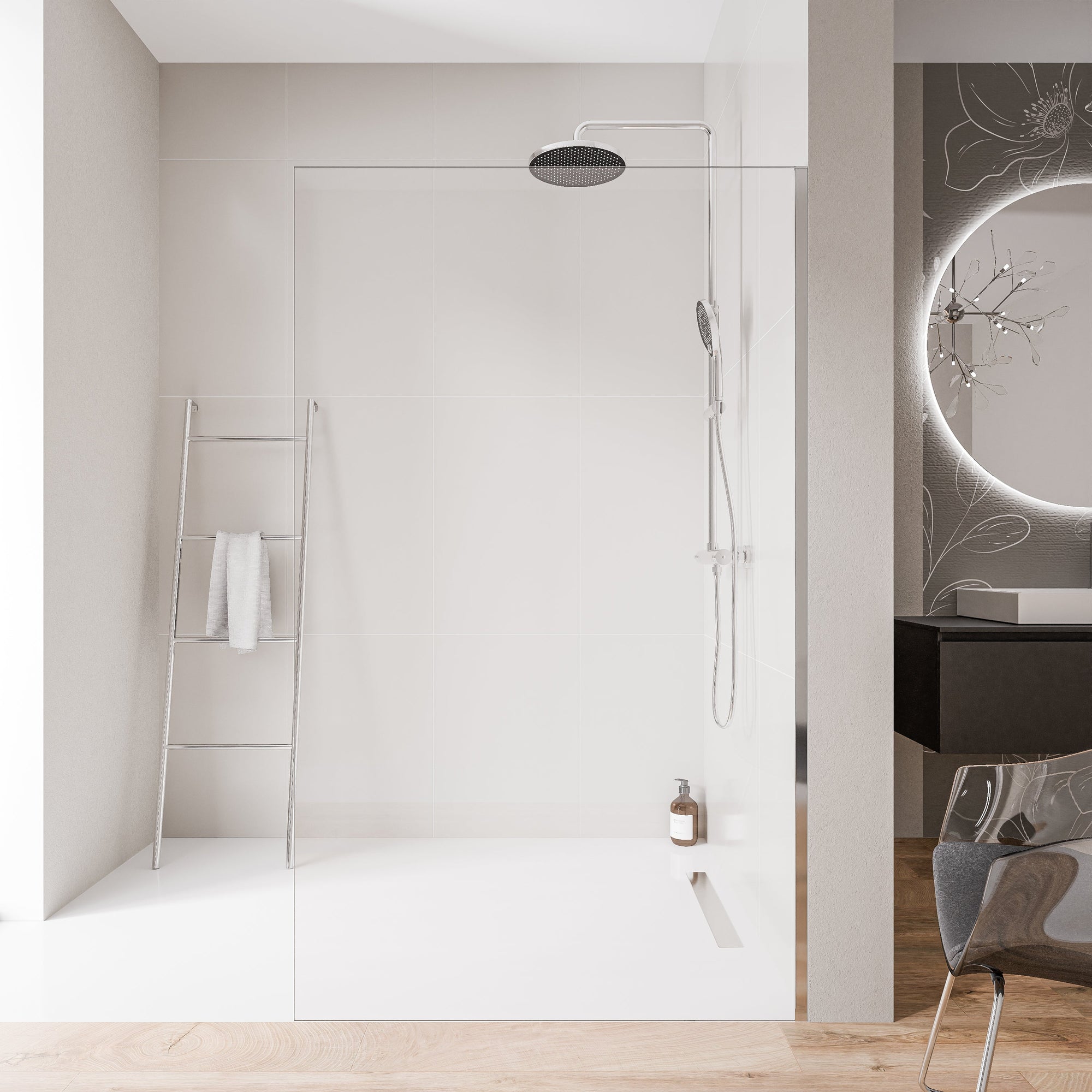 Parois de douche à l'italienne EX102 - Verre nano 10 mm