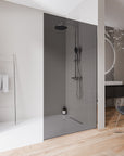 Paroi de douche à l'italienne EX102-2 - Verre nano gris 10 mm