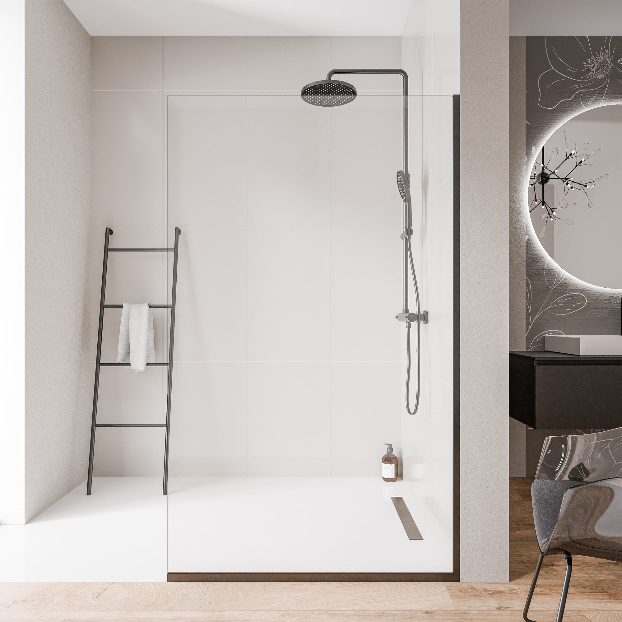 Parois de douche à l'italienne EX102 - Verre nano 10 mm