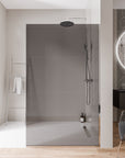 Paroi de douche à l'italienne EX102 - Verre nano 10 mm gris fumé