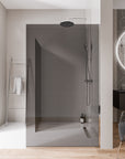 Parois de douche à l'italienne EX102 - Verre nano 10 mm gris fumé