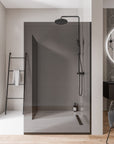 Parois de douche à l'italienne EX102 - Verre nano 10 mm gris