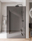 Parois de douche à l'italienne EX102 - Verre nano 10 mm gris