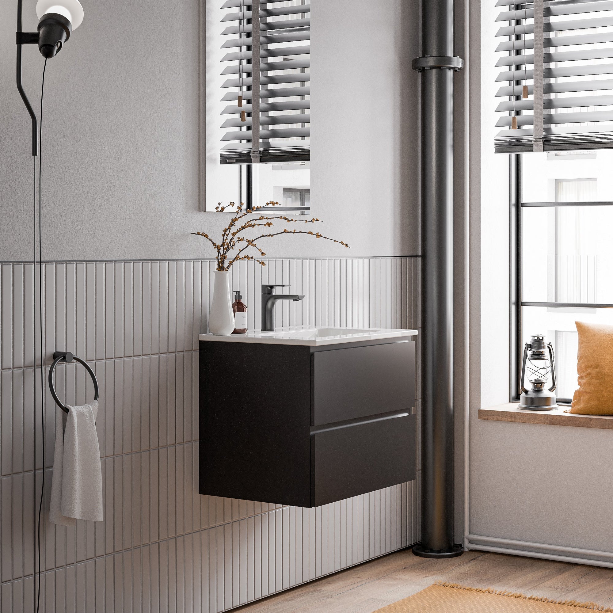 Ensemble de meubles de salle de bain AVA 60 cm avec lavabo