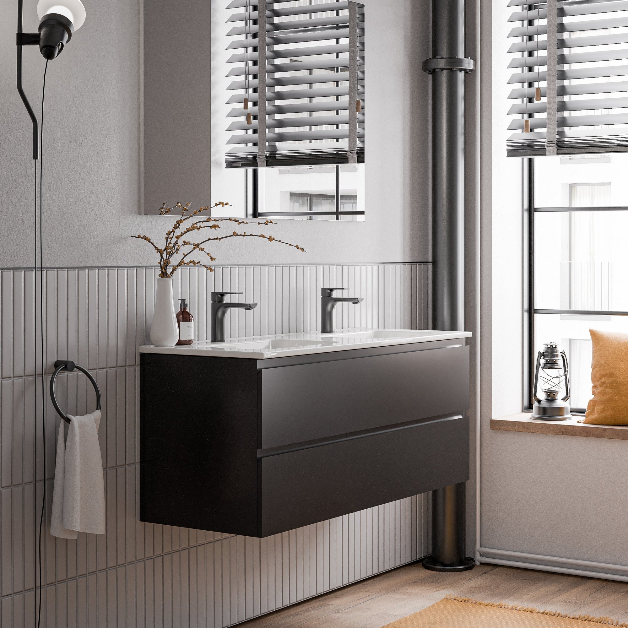 Ensemble de meubles de salle de bain AVA 120 cm avec lavabo