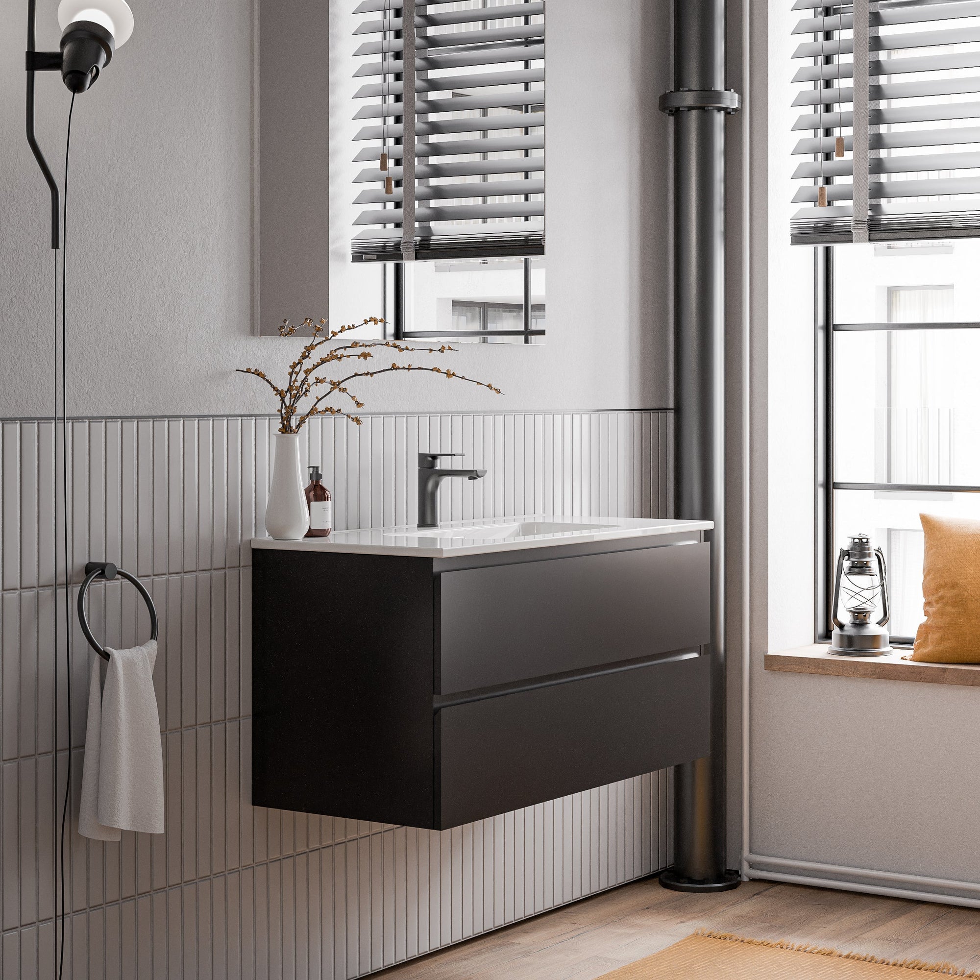 Ensemble de meubles de salle de bain AVA 100 cm avec lavabo