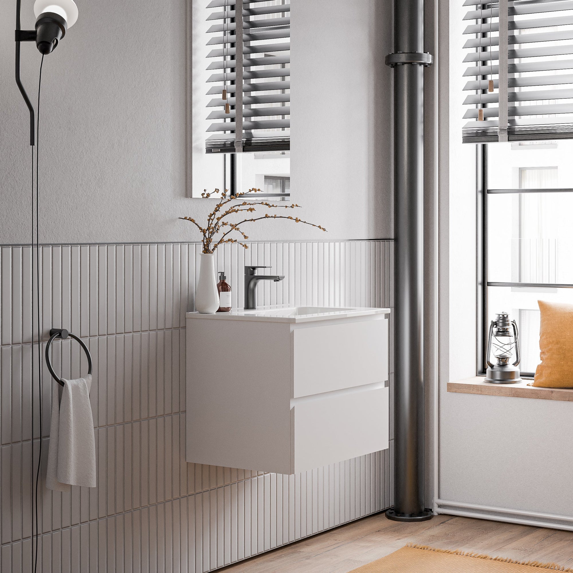 Ensemble de meubles de salle de bain AVA 60 cm avec lavabo