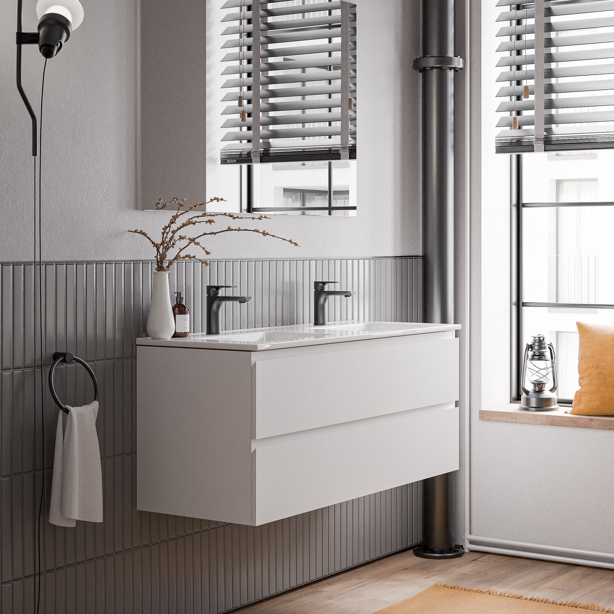 Ensemble de meubles de salle de bain AVA 120 cm avec lavabo