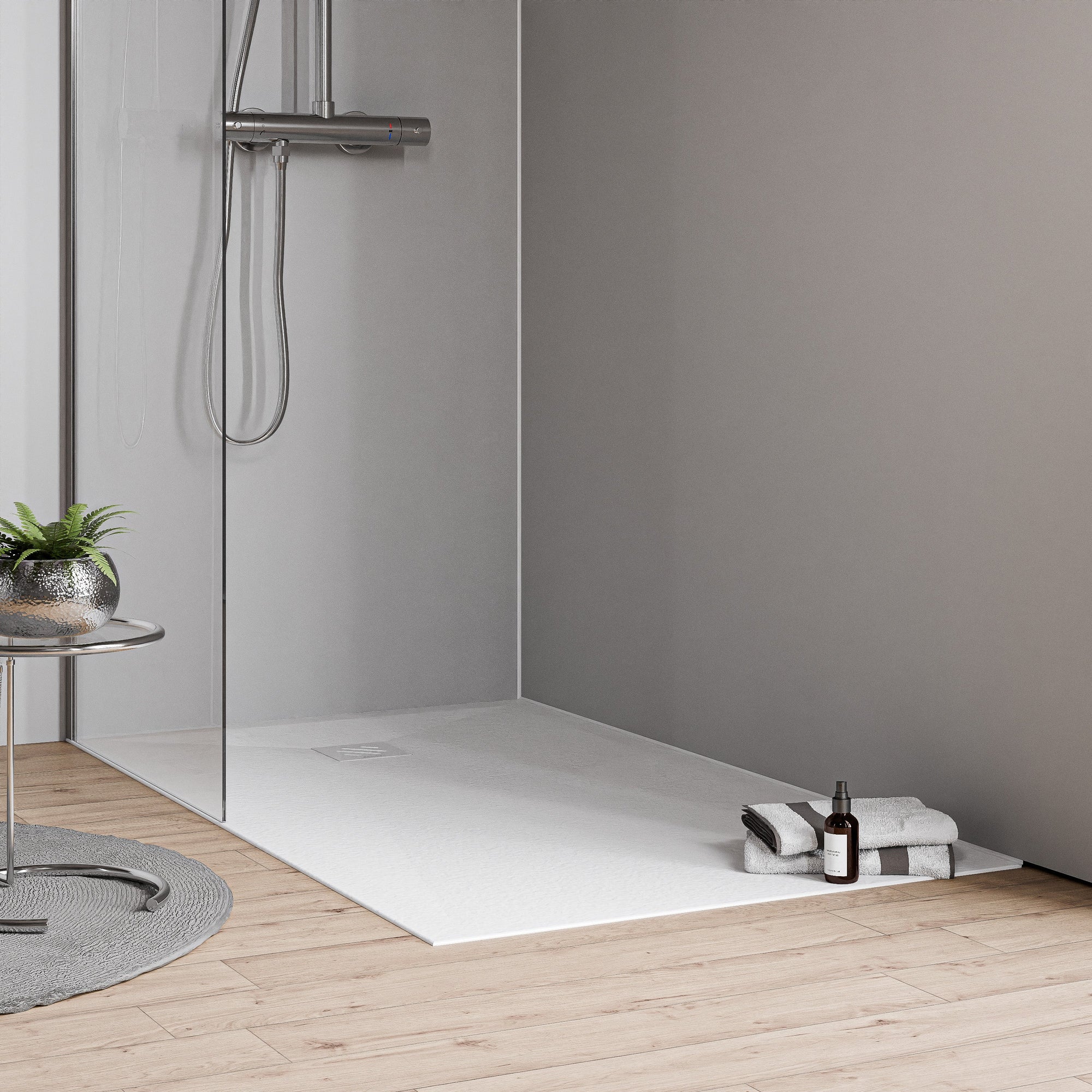Receveur de douche plat en fonte minérale VIREO