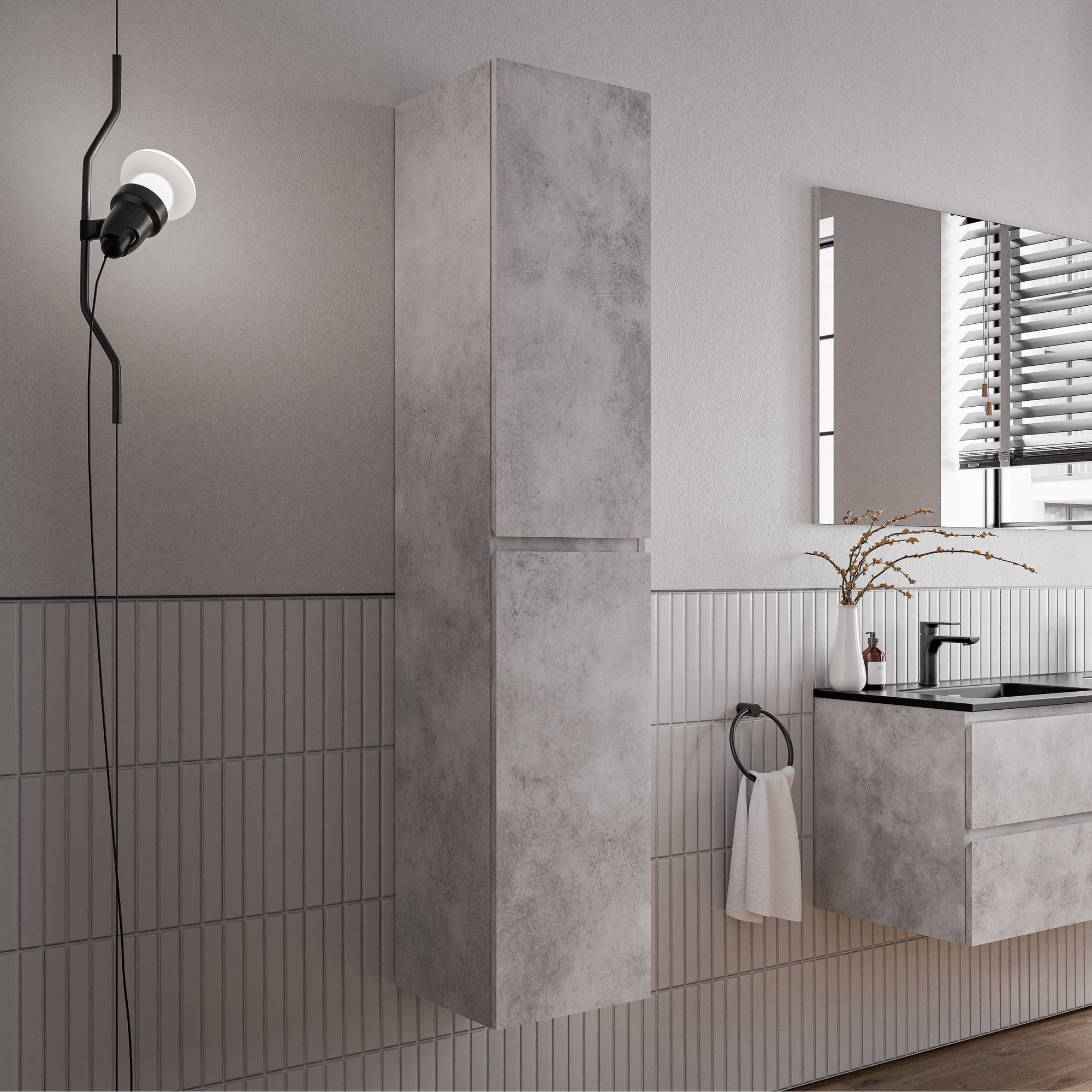 Ensemble de meubles de salle de bain AVA 100 cm avec lavabo