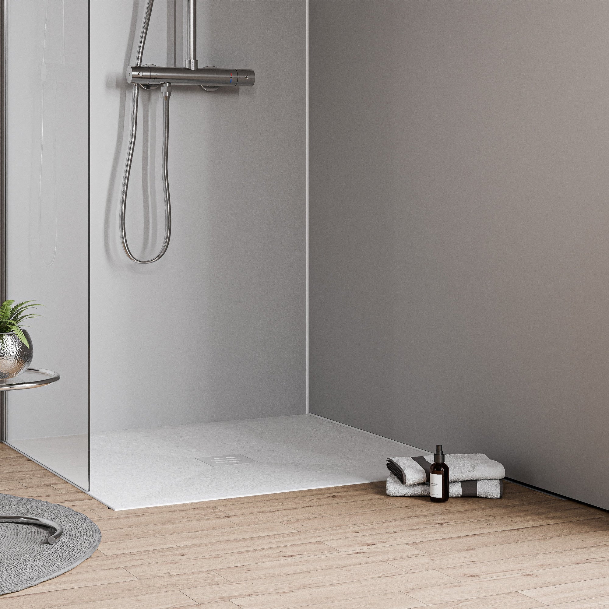 Receveur de douche plat en fonte minérale VIREO