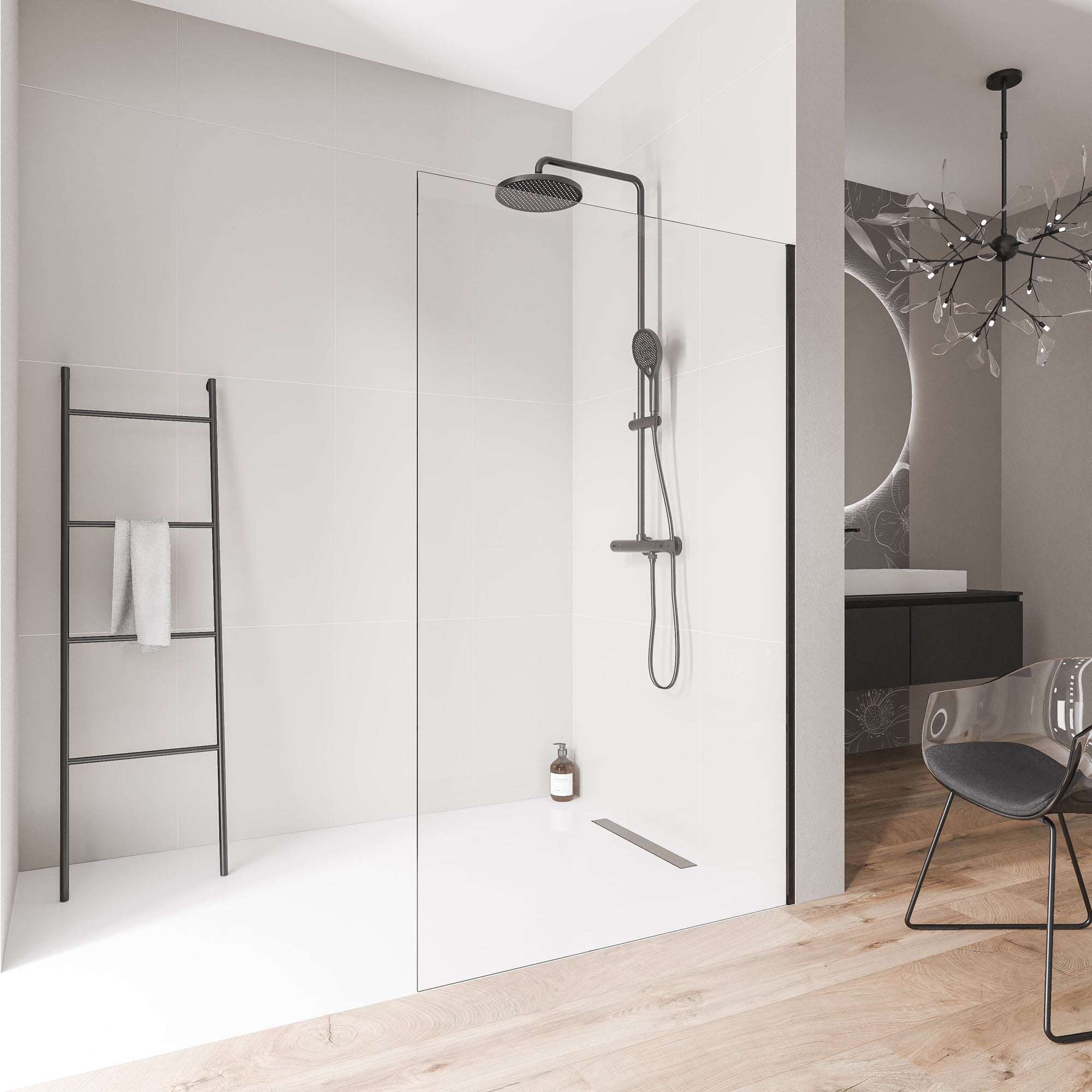 Parois de douche à l'italienne EX102 - Verre nano 10 mm