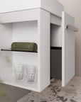 Ensemble de meubles de salle de bain pour WC invités COMPACT 45 cm avec lavabo