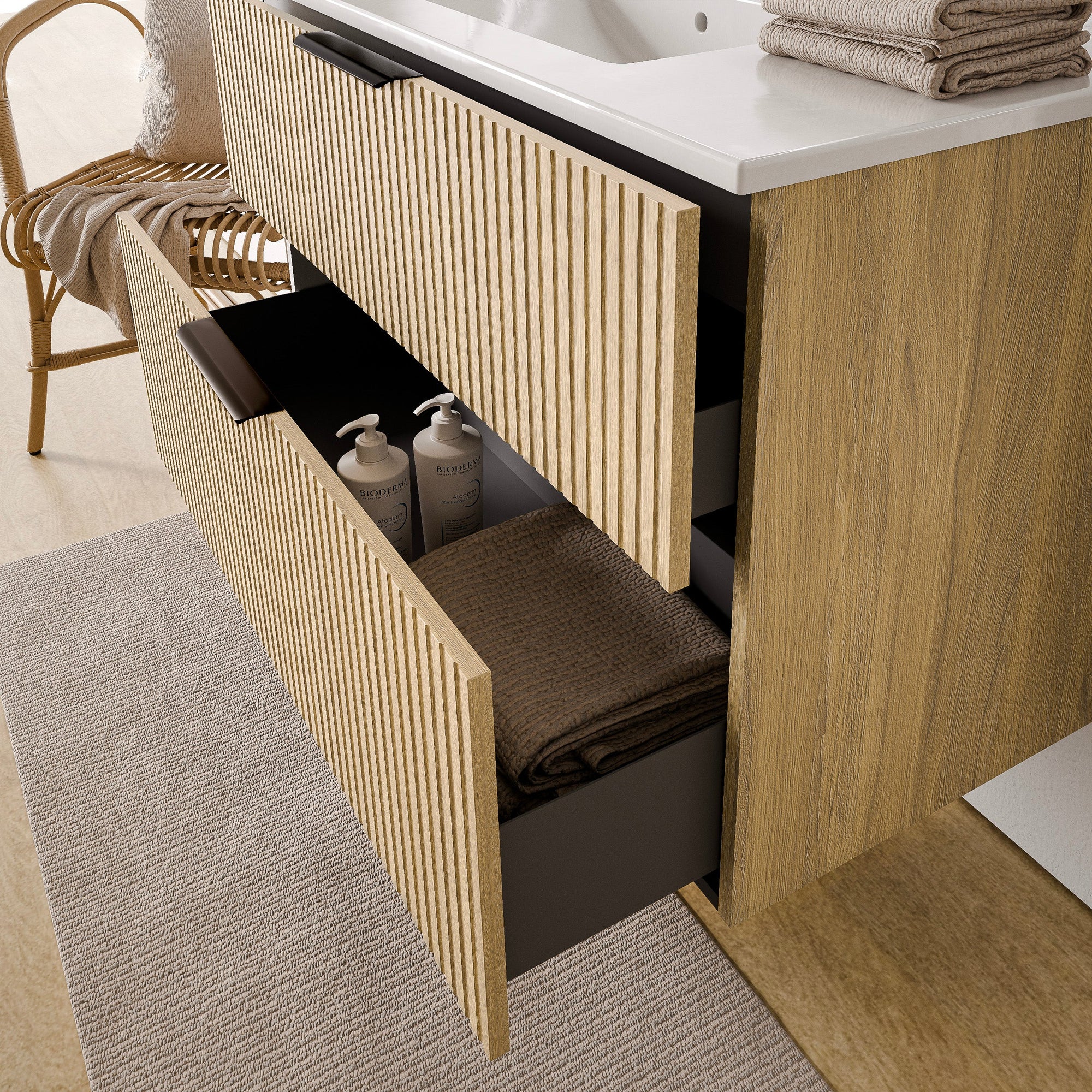 Ensemble de meubles de salle de bain TIM 60 cm avec lavabo