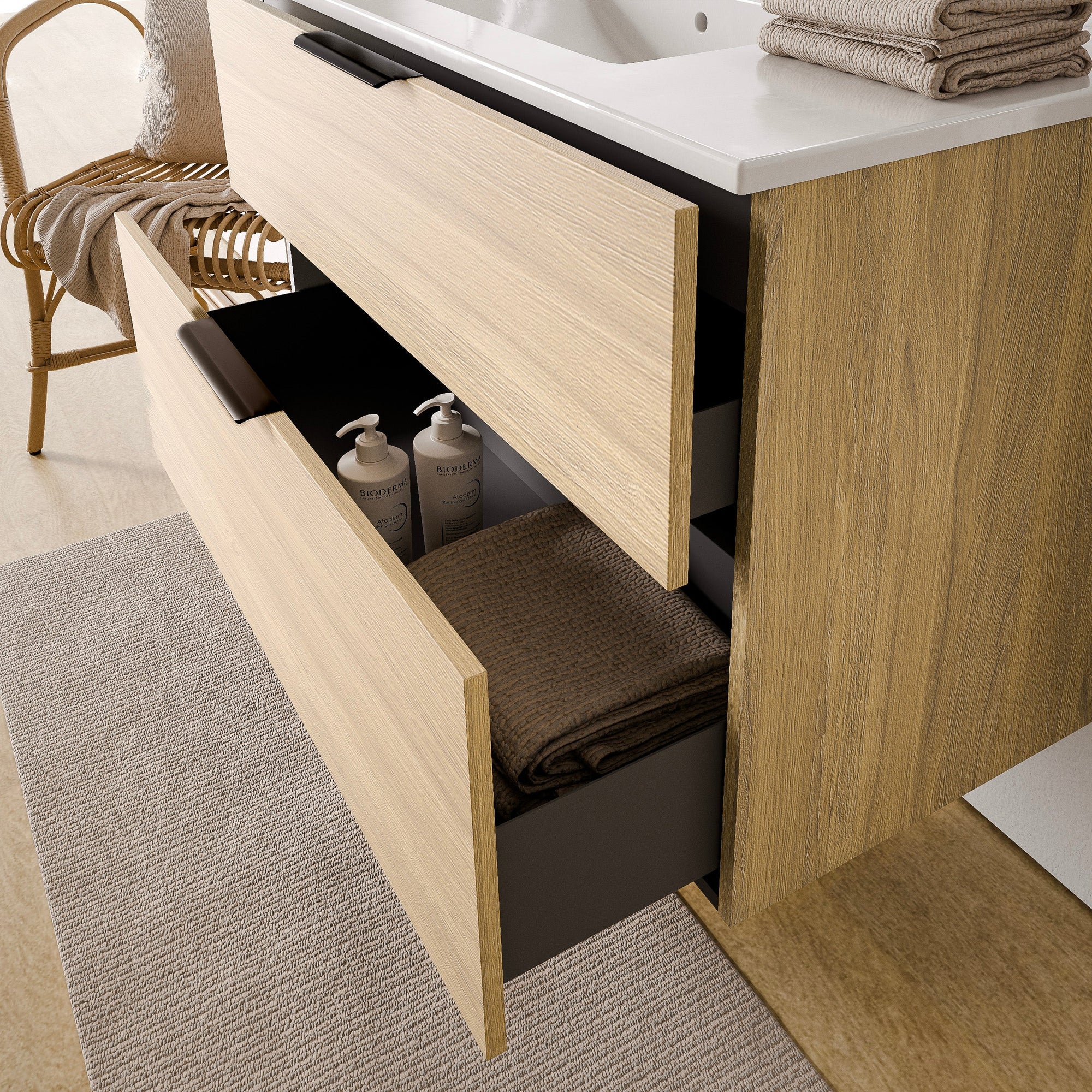 Ensemble de meubles de salle de bain TIM 60 cm avec lavabo