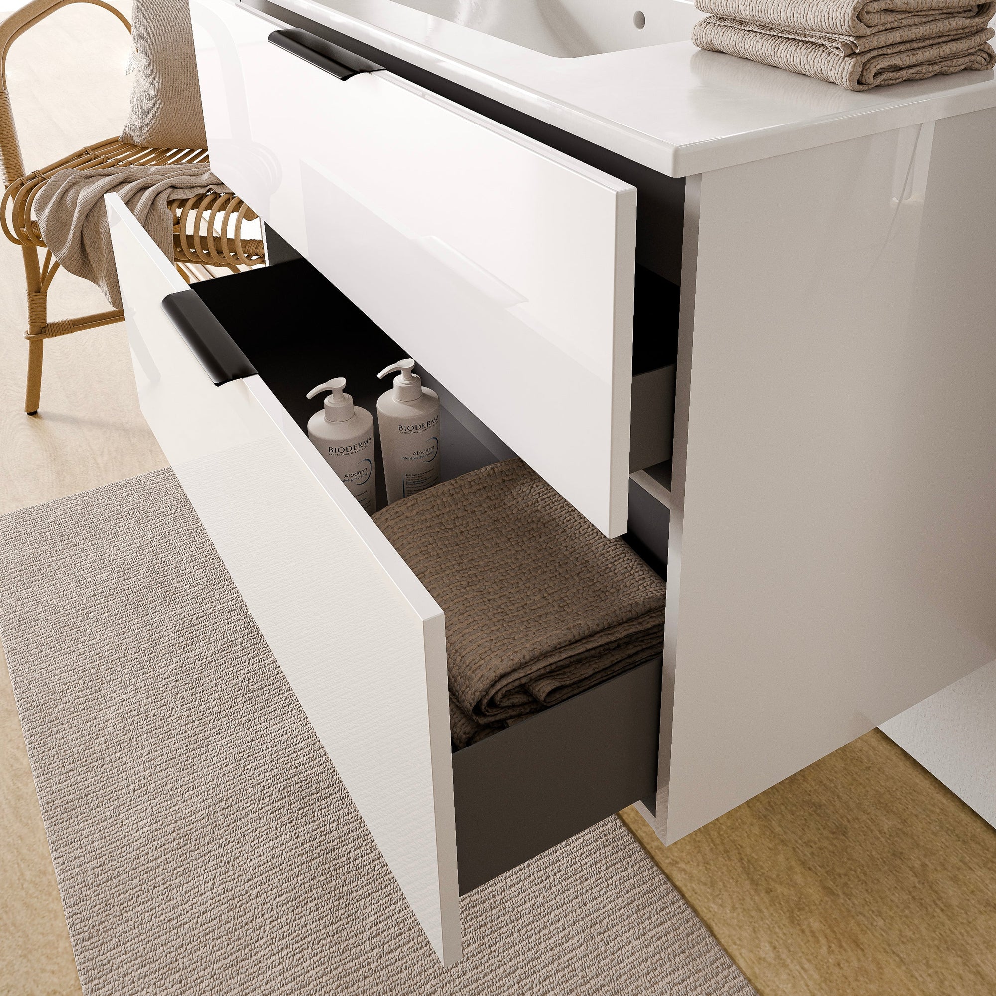 Ensemble de meubles de salle de bain TIM 100 cm avec lavabo