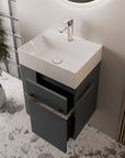 Ensemble de meubles de salle de bain pour WC invités COMPACT 45 cm avec lavabo